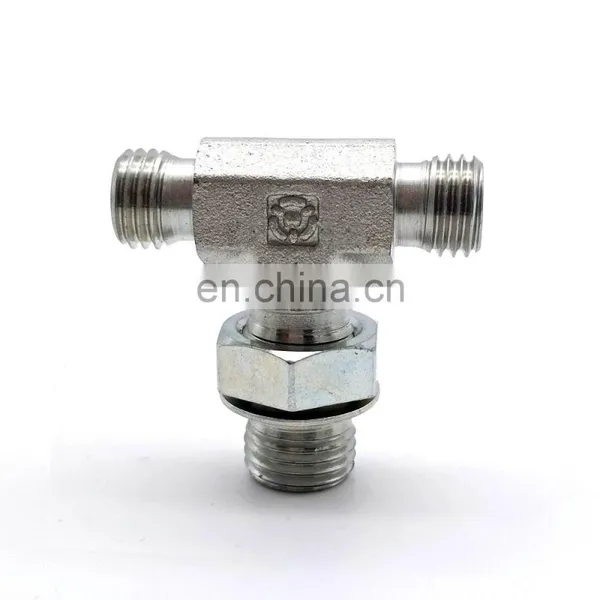 Adjustable High Pressure Thread O-ring Quick Coupling Tee Carbon Steel Pipe Joint Fitting photo-2