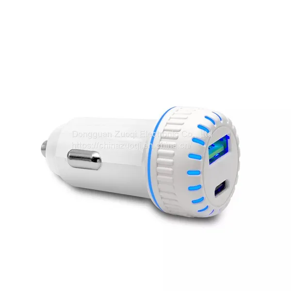 LED Display Quick Charge 5V 2.4A 18W Mobile Phone Plastic USB Car Charger photo-4