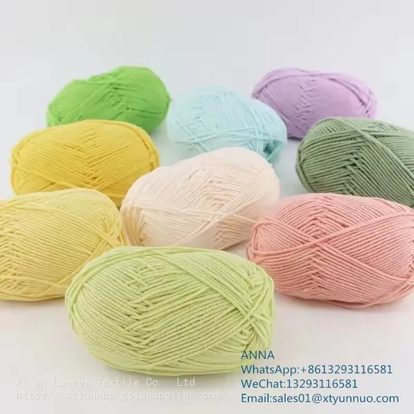 Milk Cotton Yarn Crochet For Gloves, Scarf And Shawl Multi-color photo-4