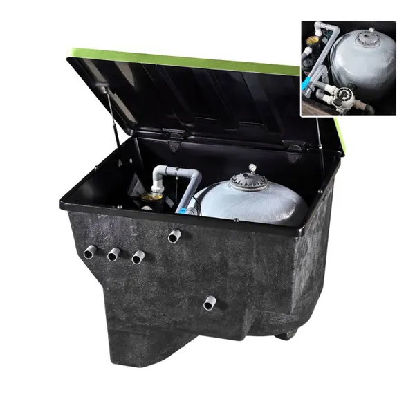Pikes Underground Fiberglass Sand Filter Pump In-Ground Water Filter System Villa Hotels Swimming Pools Durable Plastic Material photo-5