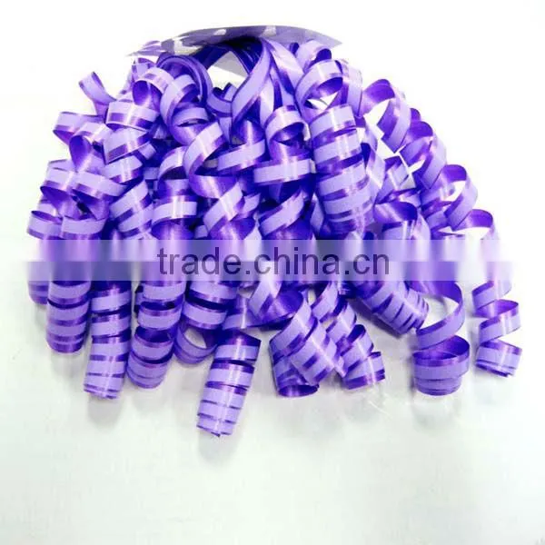 Wholesale High Quality Holiday Decoration Girls Curly Ribbon Bows IN Mixed Color With Clips photo-4