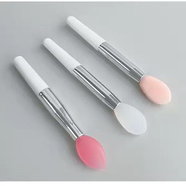 Convenient Single Makeup Lipstick Brush Unique Design Mini Food-Grade Silicone With Suction Cup Lip Mask Comfortable Handle photo-3