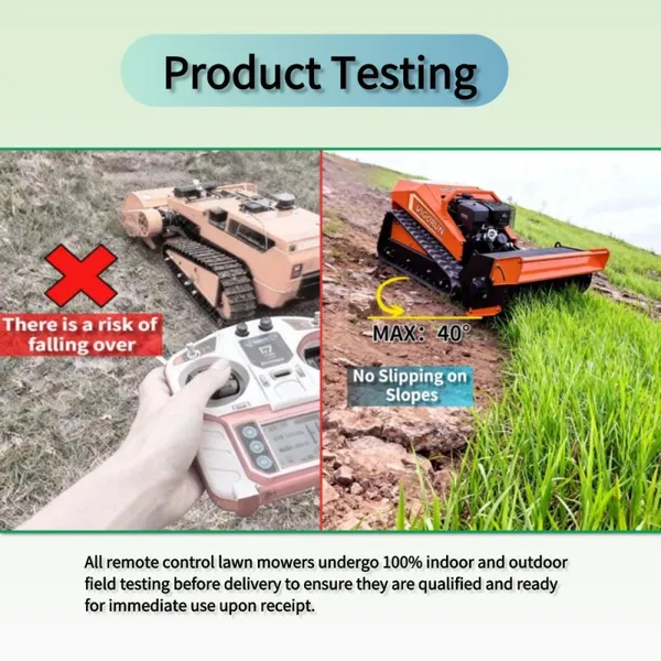 Vigorun MTSK800 Industrial Grade Gasoline Powered Remote Controlled Lawn Mower Flail Cutting High Torque Engine photo-3