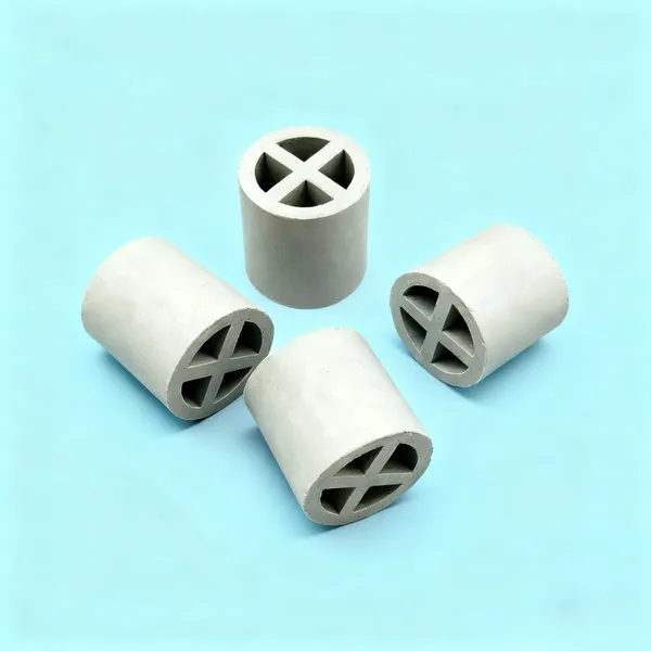 Pingxiang Daier Ceramic Cross Partition Ring 50mm 80mm 100mm 120mm 150mm Acid Resistant Tower Packing for Distillation Absorption and Support Layer photo-3