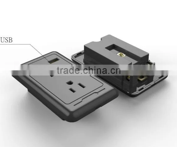 FCC Listed Over Voltage/current Protection IC 3 Pin Double Socket/US Power Socket/3 Pin America Female Socket photo-4