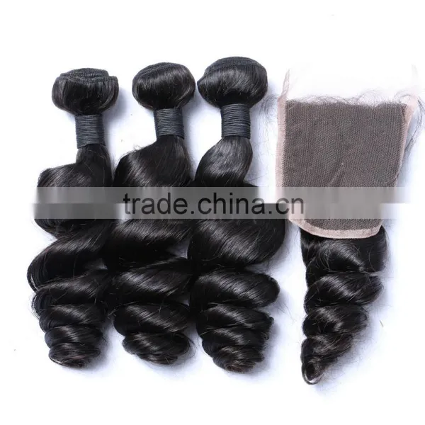 Peruvian Hair Overnight Shipping Hair With Frontal Closure Loose Wave Frontal photo-2