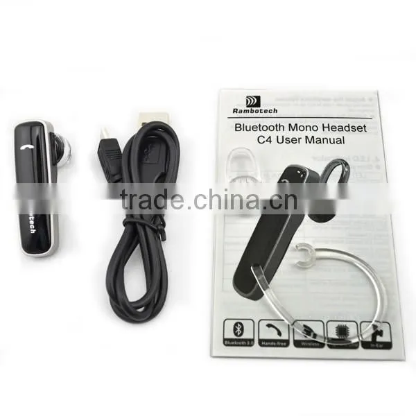 New Wireless Bluetooth Single Ear Headset With Micro USB Charge Port Cheap Price photo-3