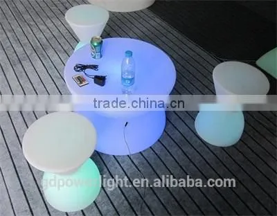 PE Plastic Bar Table With LED Lights and Remote 6040E photo-3