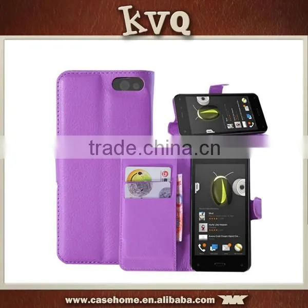 Black Wallet Flip Cover for Amazon Fire Phone Case photo-2