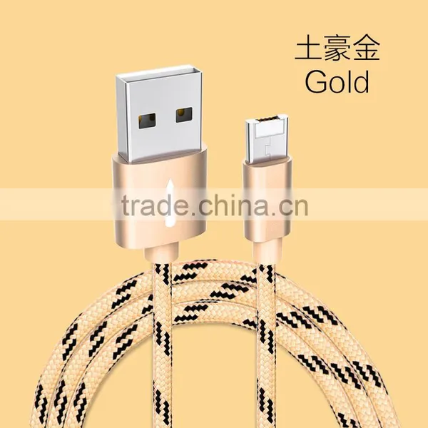 USAMS Multifunctional Charging Cable For IPhone5s/6s and Android Mobile Phone 2in1metal Nylon Dual Sided 1m Braided Cable photo-2
