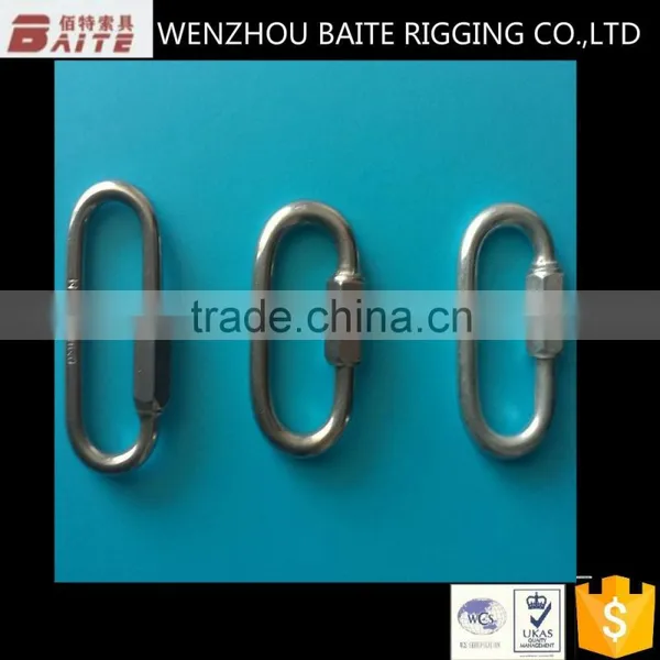 Stainless Steel AISI316/304 Quick Link Chain Connector Carabiner Clips Wire Rope Clip photo-4