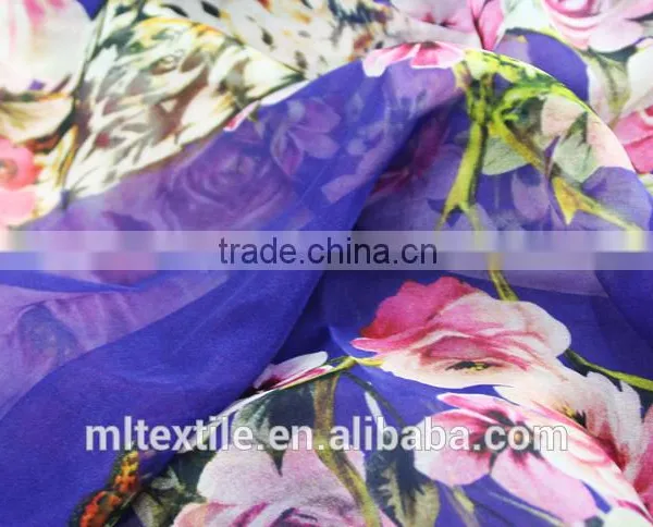 2016 New China Supplier Garments Printed Dyed Silk Chiffon Fabric photo-5