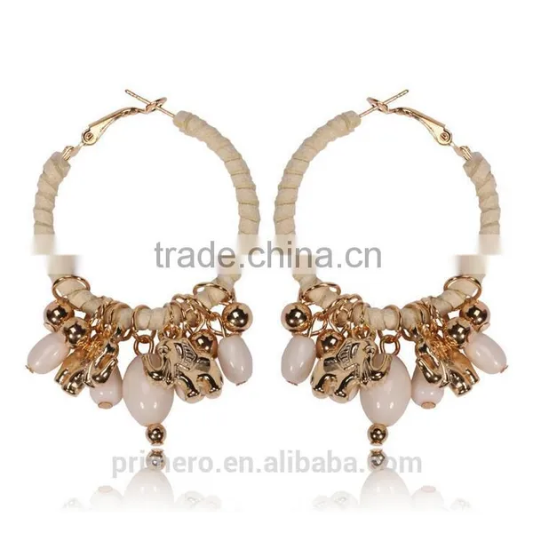 Elephant Fashion Big Circle Punk Style Bohemia Ethnic Earring Jewelry Wholesale photo-3