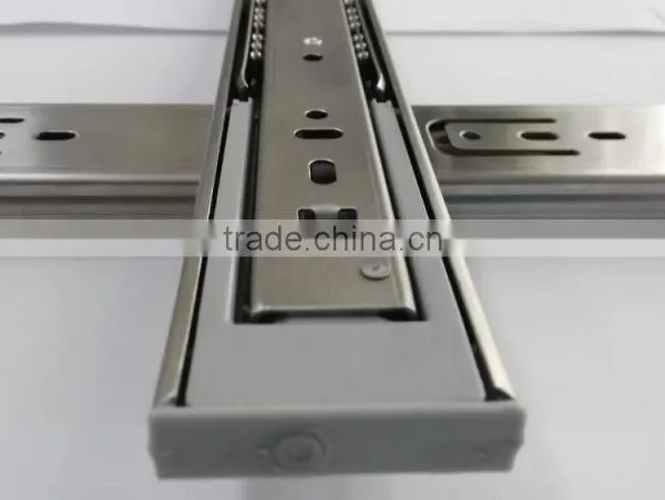 Hot Sale 3 Fold Full Extension 45mm Damper Soft Closing Drawer Slide photo-3