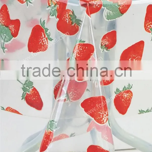 Transparent Printed Fruit Pvc Clear Table Cloth