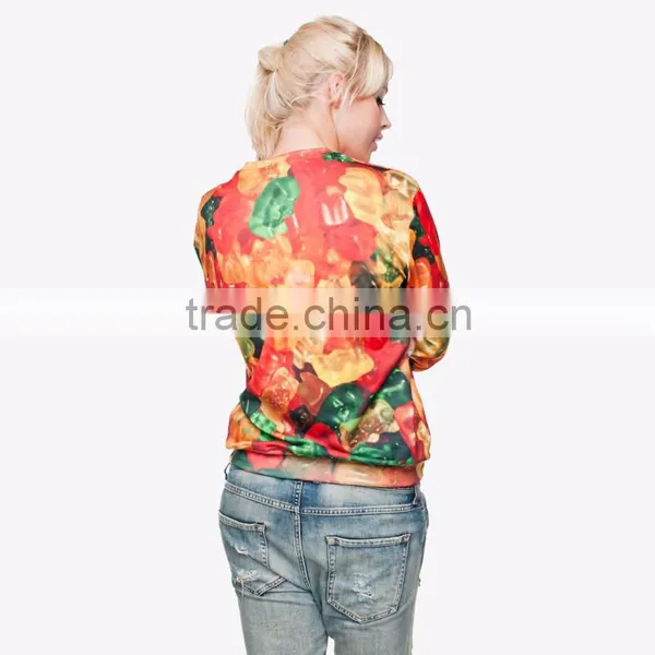 Latest Fashion Women Sublimation Printed Hoodies Cool Custom Sublimation Hooded Sweatshirt photo-4