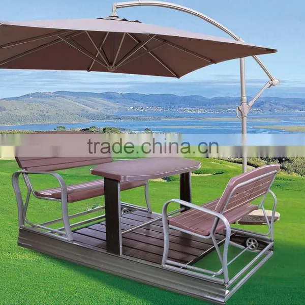 Hotsale Luxury Outdoor Wicker Restaurant Coffee Shop 4-seat Swing Chair Garden photo-3