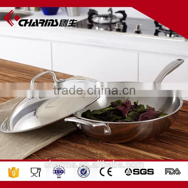 No Oil-smoke Stainless Steel Nonstick Induction Wok Quality Choice photo-6