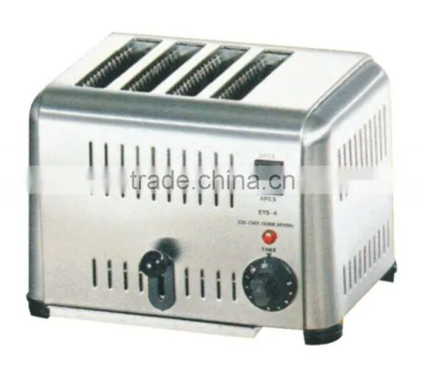 Polished stainless steel four Slice electric Toaster