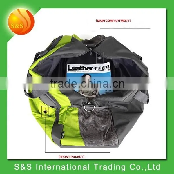 35L Unisex Multi-functional Apple Green Short Haul Travel Bag photo-3