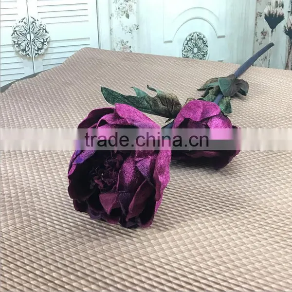 High Quality Artificial Flower Wedding Decoration Peony Silk Flower Peony Silk Heads Silk Peony Flower Head photo-2