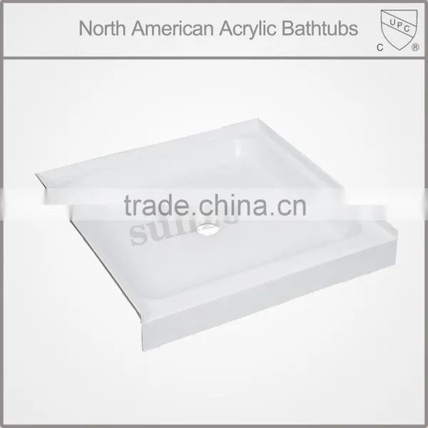North America Market UPC/cUPC Certified Acrylic Shower Base, Tray With Tile Flange, Cupc Alcove Base