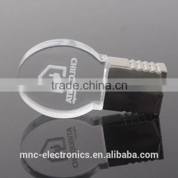Promotional Gift Item Acrylic Material Tranparent Personalized Laser Engraving Logo Led Light Bulb Shaped Usb Pen Drive Supplier's Choice photo-2