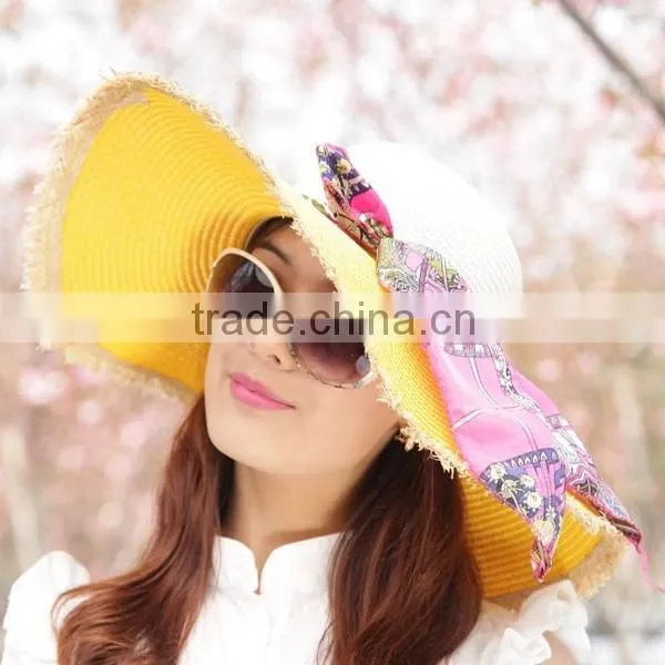 Wholesale Fashion Custom Natural Straw Hat Handmade Natural StrawHats for Lady photo-2