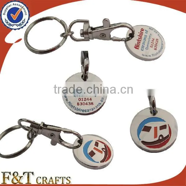 Make Plating Nickle Soft Enamel Coin for Supermarket Trolley to Sales