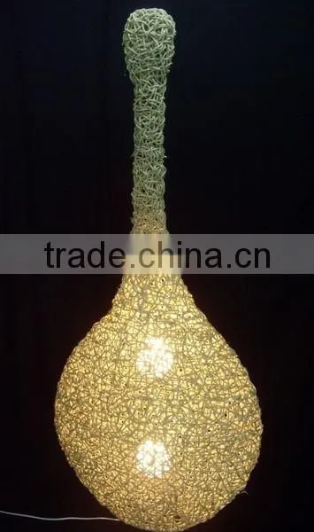 Brown Modern Rattan Floor Lamp Or Light photo-2