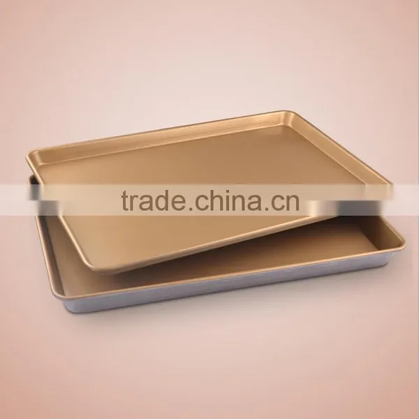 8936 BAKEST New Rectangular Flat Golden Non-stick Aluminum Alloy Deep Baking Pan/high Quality Baking Tray photo-3