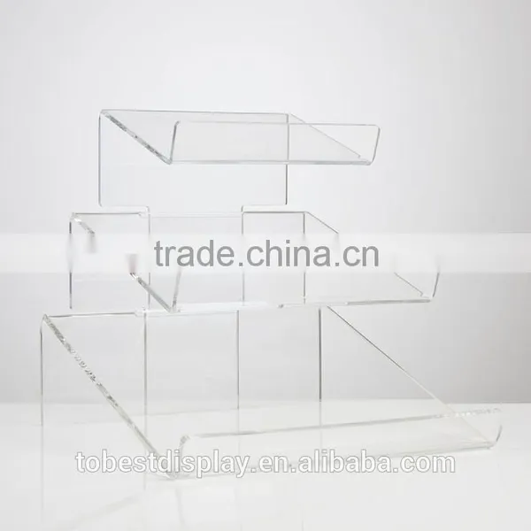 3 Tiers Slant Clear Acrylic Cupcake Stand,acrylic Cupcake Display Cabinet,acrylic Cupcake Display Case photo-2
