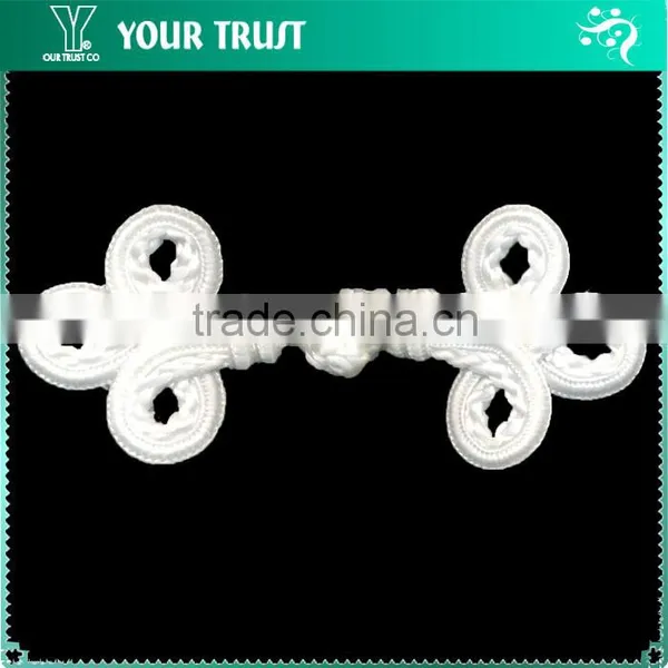 Width 6.3 Centermeter All Black Sew On 100% Nylon Chinese Knot Frog Buttons photo-4