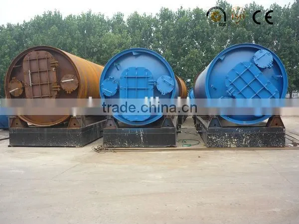 No Pollution Waste Plastic or Waste Rubber Raw Material Pyrolysis Plant