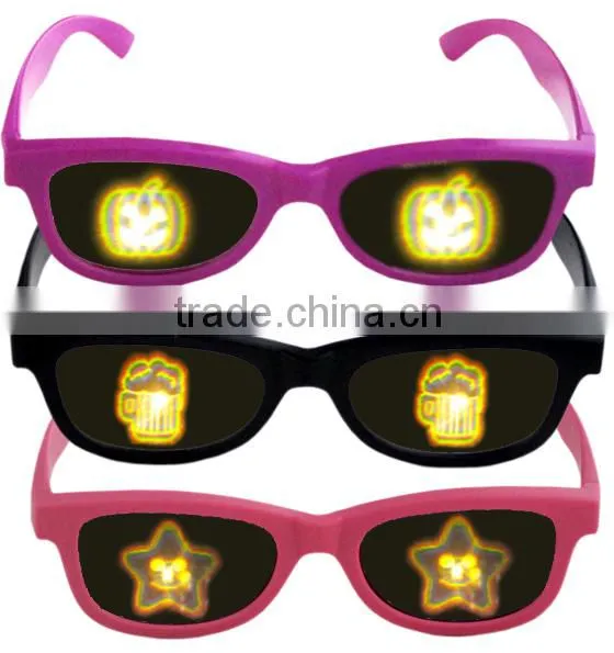2016 Newest Most Hot Selling Custom Logo Plastic Diffraction Glasses With Multiple Colors photo-3