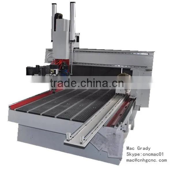 Disk type 8 position auto tool change with rotary axis wood cnc router