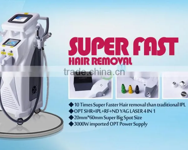 530-1200nm Best Seller 2016 E Light Ipl Rf System Laser Machine Multifunction photo-2