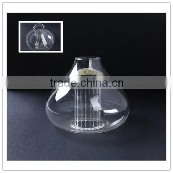 China Hot Sale New Product Clear Double Wall Pyrex Glass Lamp Shade,bulk Sale Glass Lamp Cover