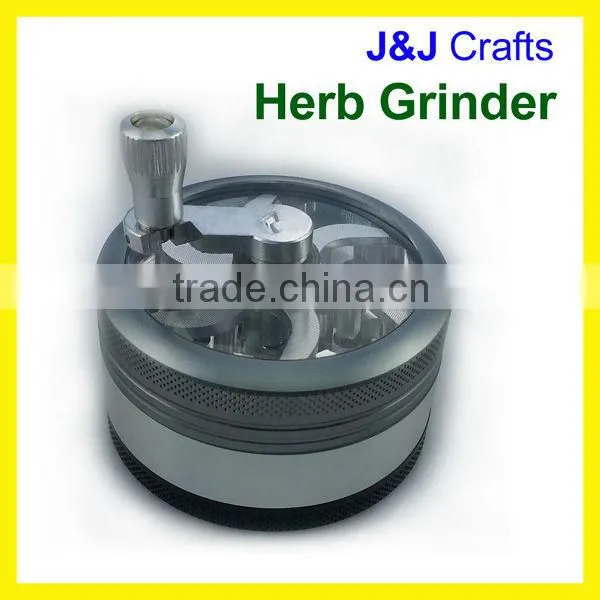 Herb grinder with handle