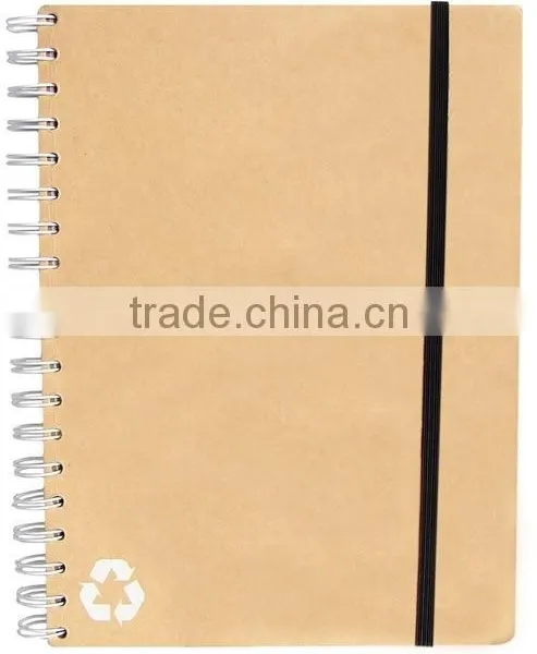 Spiral Plain Exercise Book Brown Kraft Paper Notebook photo-2