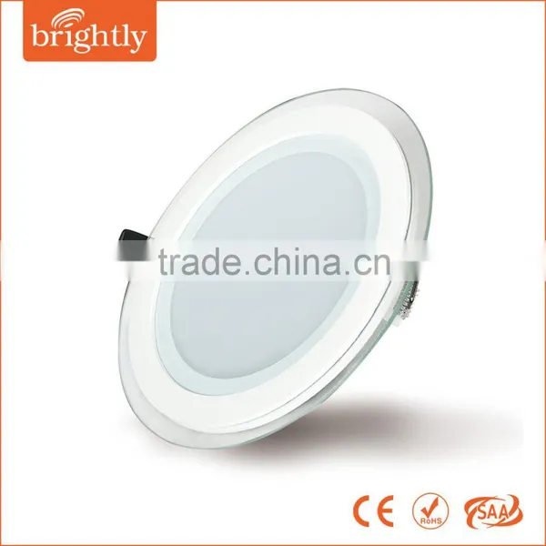 Glass LED Panel Light,Aluminum+Glass LED Panel Light,CE/ROHS/SAA Slim Round 12W LED Panel Light