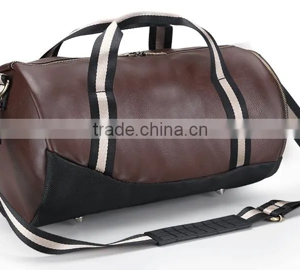 2016 OEM PU Leatherports Bag Gym Training Canvas Bag Durable Fashion Outdoor Bag photo-4