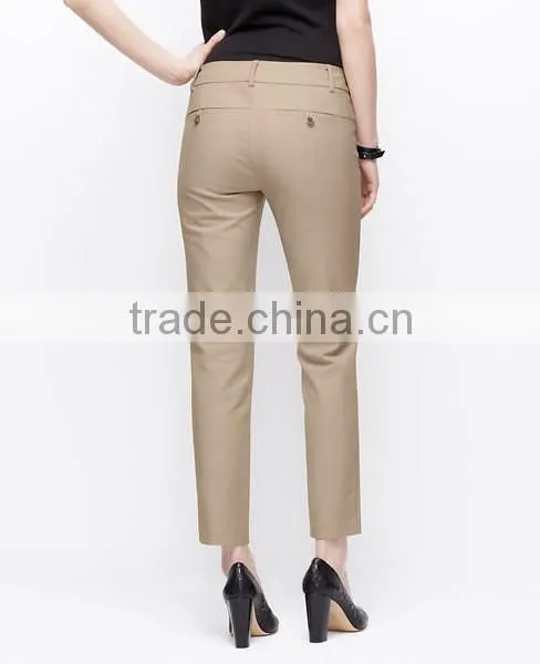 Elegant Comfortable Luxe Cotton Slim Ankle Pant