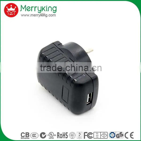 High Speed ac dc 5v 1a Australia Usb Charger Adapter With SAA Certification photo-5