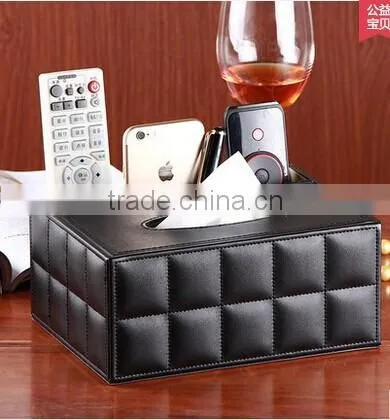 Hot Sale Cute Facial Tissue Box PU Napkin Box Functionable OEM Pochet Tissue Box photo-2