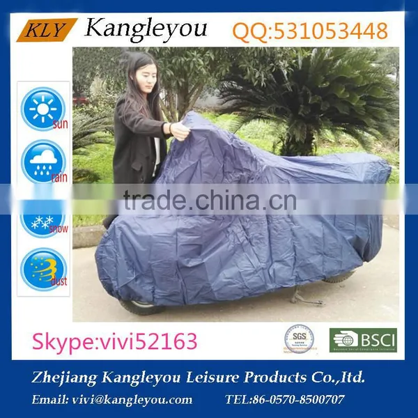 190T Polyester Blue Waterproof Motorbike UV Protective Breathable Outdoor Cover photo-2