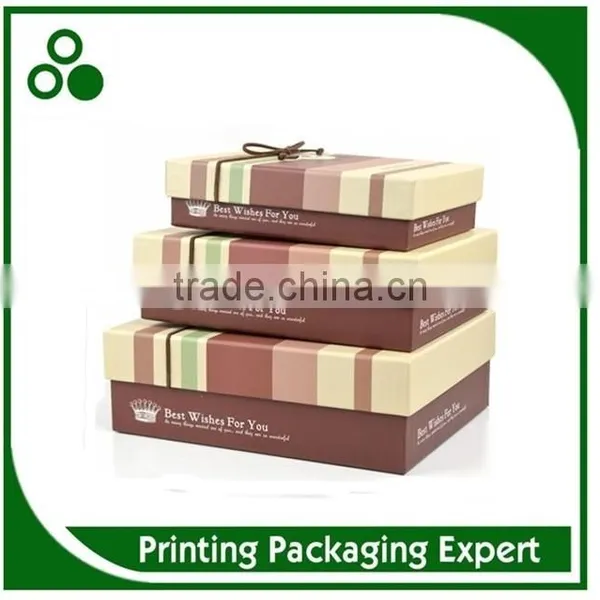 CUSTOM HANDMADE RECYCLED RECTANGLE DECORATIVE CARDBOARD PACKAGING GIFT PAPER BOX WITH ROPE CLOSURE photo-3