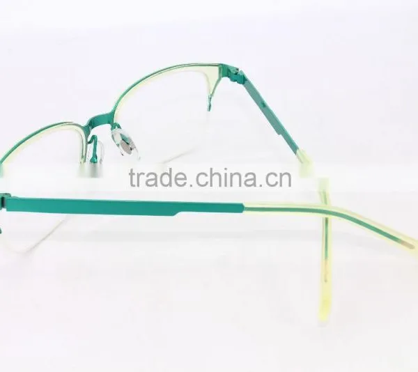 G3623 Transparent Yellow Custom Half Rim Eyeglass Frames For Women photo-3