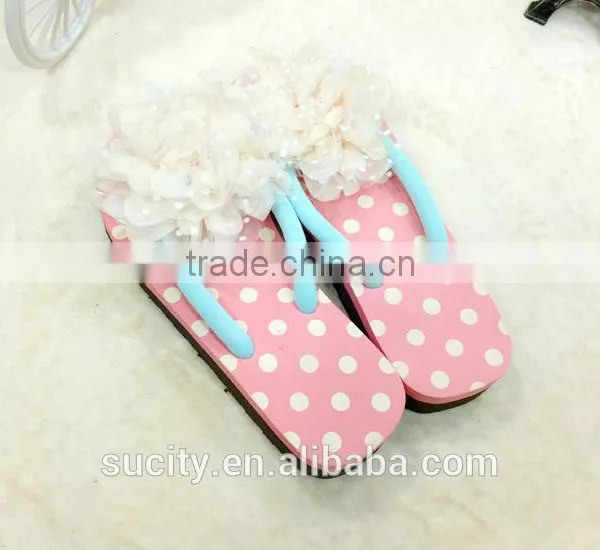 2014 Hot Sale Fashion Ladies Sexy Beach Slipper Flip Flops With Flower photo-2