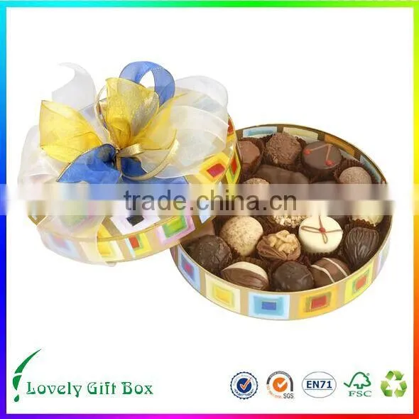 High Quality Empty Cardboard Round Chocolate Box photo-2
